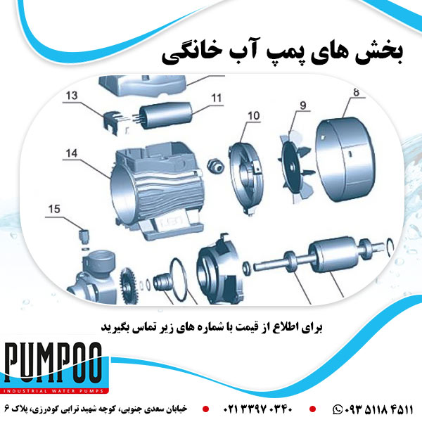 بخش های پمپ آب خانگی