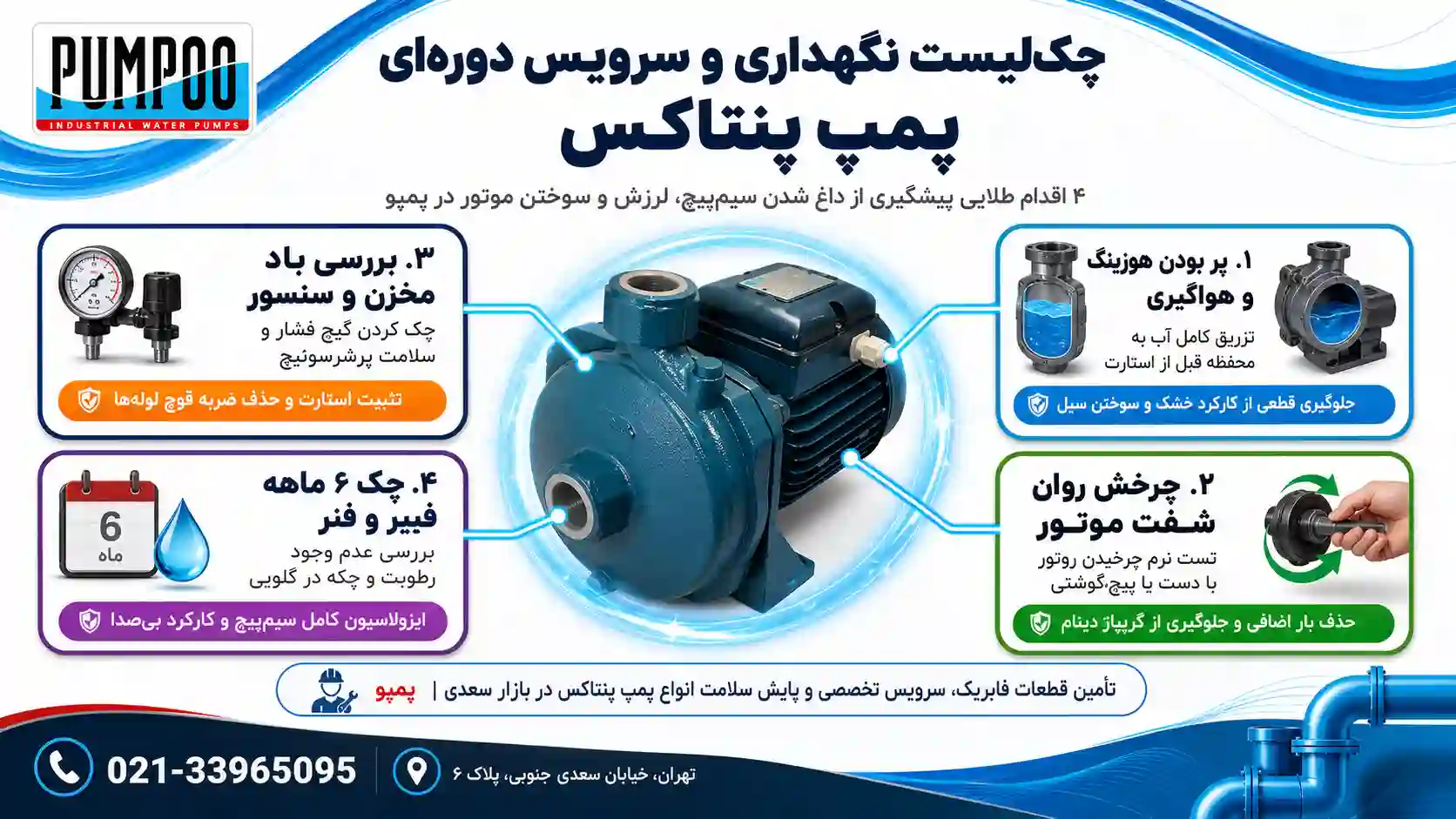 نگهداری و سرویس دوره ای پمپ پنتاکس