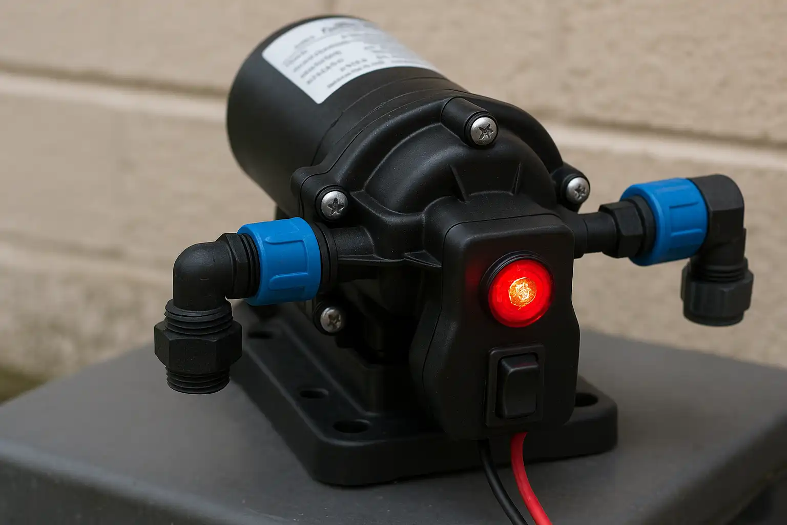 چراغ هشدار قرمز پمپ آب