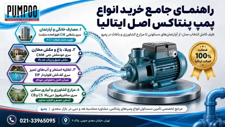 راهنمای کامل خرید انواع پمپ پنتاکس: از خانه تا مزرعه، همراه مطمئن شما