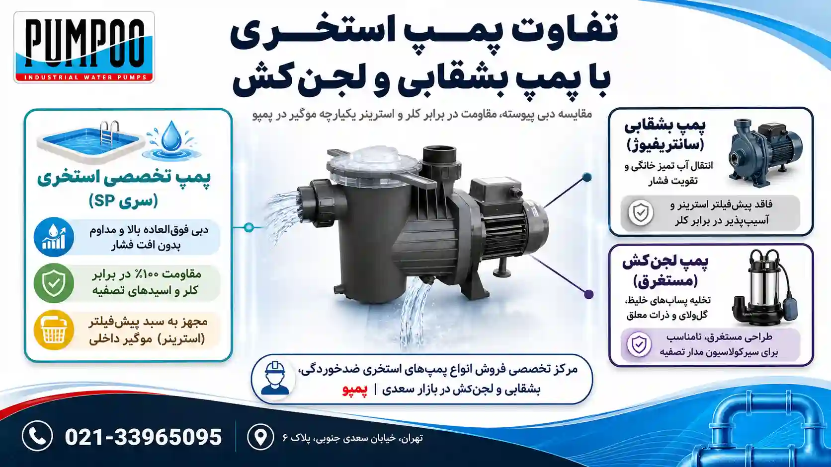 تفاوت پمپ استخری با سایر پمپها