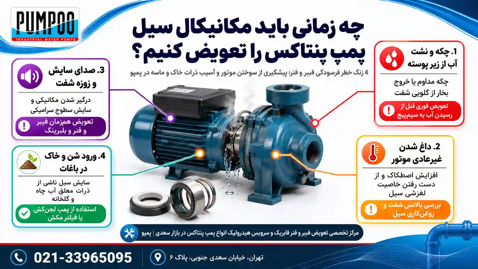 چه زمانی باید مکانیکال سیل را تعویض کنیم؟