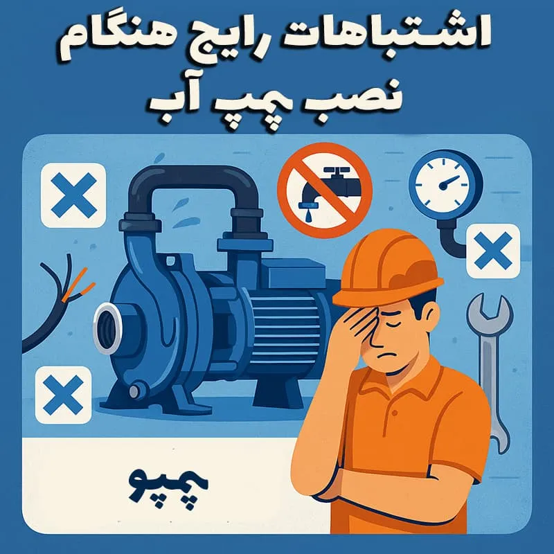 اشتباهات رایج هنگام نصب پمپ آب  - پمپو