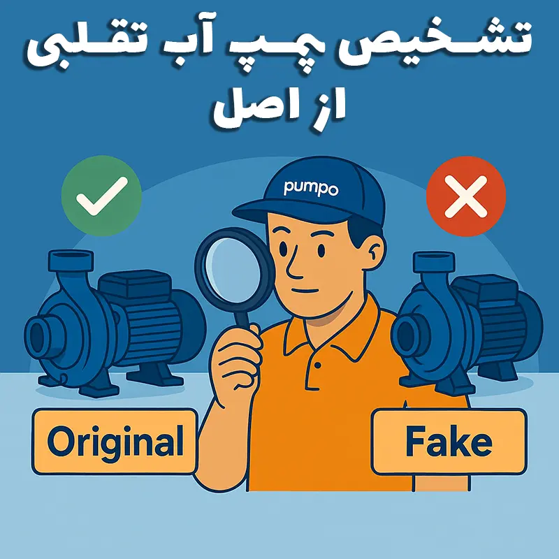 راهنمای تشخیص پمپ آب تقلبی از اصل در برندهای مختلف