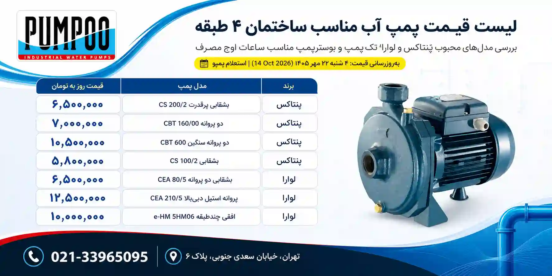 راهنمای انتخاب و قیمت پمپ آب برای ساختمان_های 2 تا ۷ طبقه